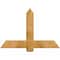 Ekena Millwork Eugene Rough Sawn Timber Gable Bracket, Western Red Cedar, 48"W x 32"H x 4"D x 6"F, 16/12 Pitch GBW048X32X0406EUG00RWR - alternate 1